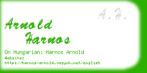 arnold harnos business card